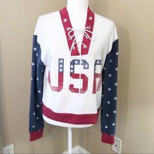 Weekend Soul USA Lightweight Patriotic Sweatshirt